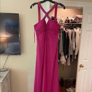 Aidan Mattox pink maxi dress. Size 8.